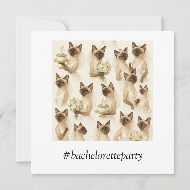 Golf Junggeselinnen-Abschied für Katzen Liebhaber Einladung (Vorderseite)