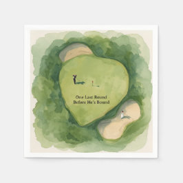 Golf Junggesellenabschied Golfer auf dem Platz Serviette