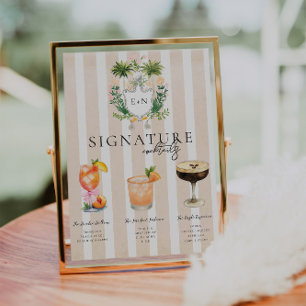 Golf Junggesellinnen Abschied Signature-Cocktails  Poster