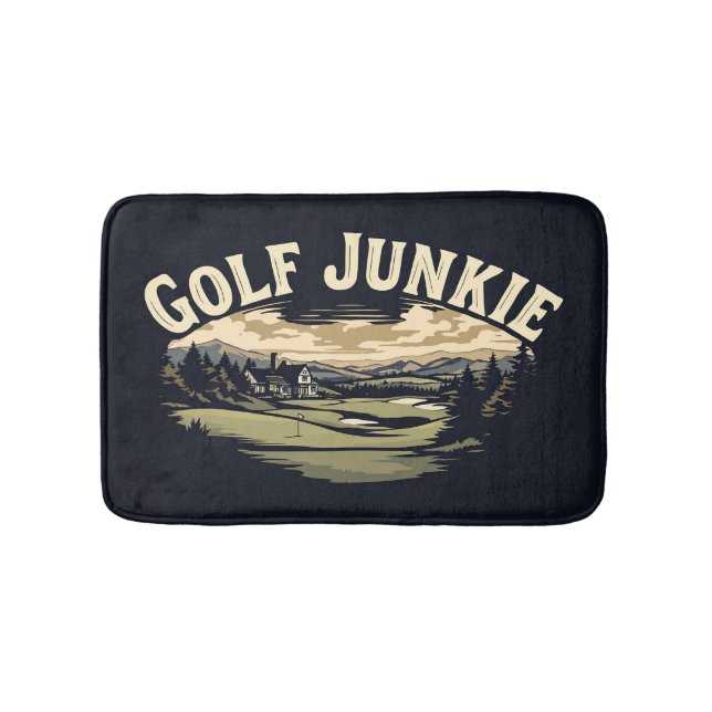 Golf Junkie Niedliches Cooles Bad Badematte (Vorderseite)