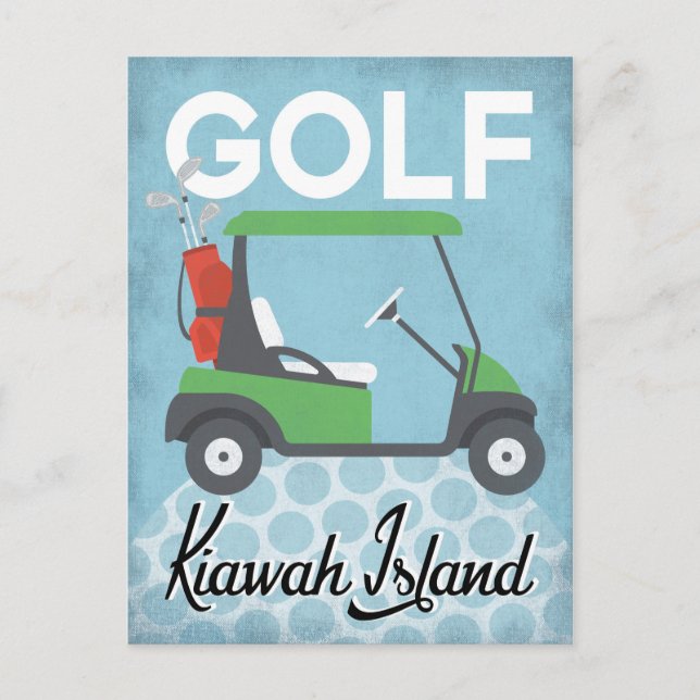 Golf Kiawah Island - Retro Vintag Postkarte (Vorderseite)