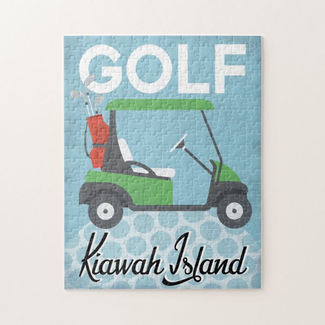 Golf Kiawah Island - Retro Vintag Puzzle (Vertikal)