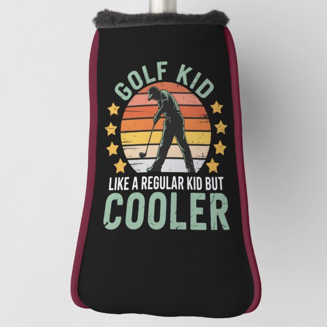 Golf Kids Funny Young Golfer & Golfing Lover Gift  Headcover (Rotieren 90)