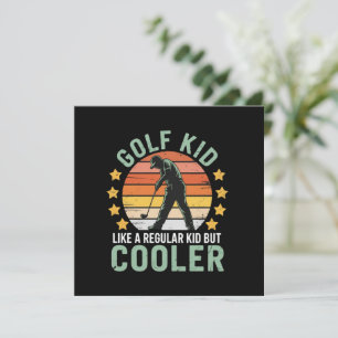Golf Kids Lustige Junge Golfer & Golf Liebhaber Ge Einladung