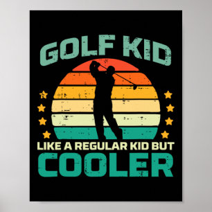 Golf Kind wie regulärer Kühler Retro-Golfer Vater Poster