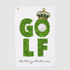 Golf King Crown Monogram Golfhandtuch