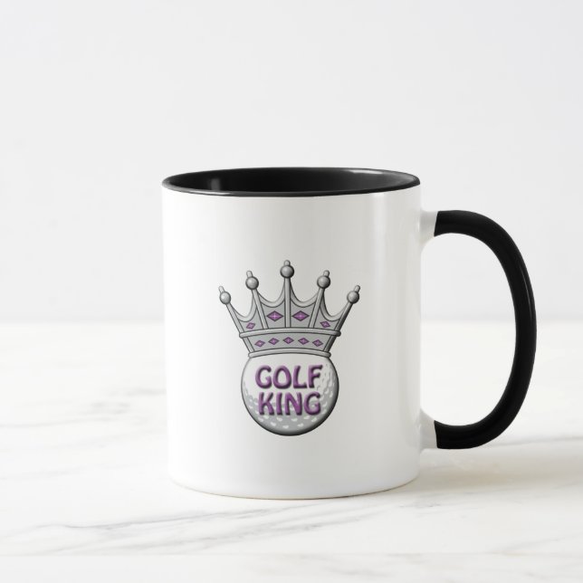 Golf King Father's Day Dadism Geschenk Tasse (Rechts)