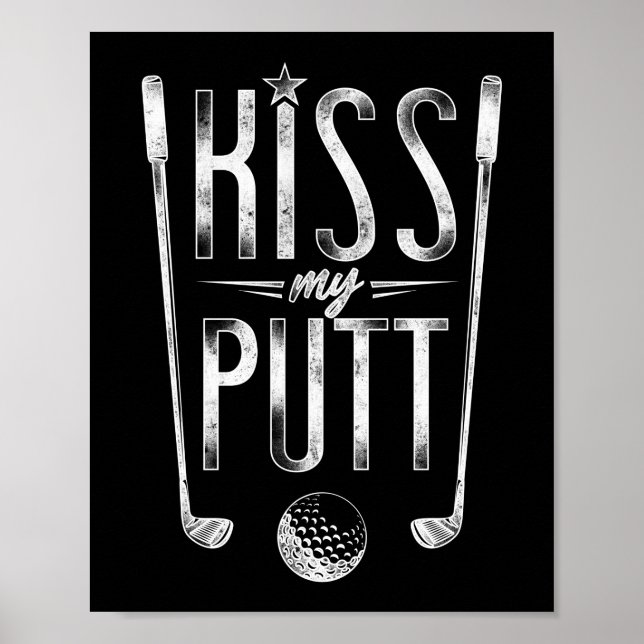 Golf Kiss My Putt Pub Poster (Vorne)