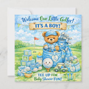 Golf Kleiner Golfer Baby Boy Shower Einladung