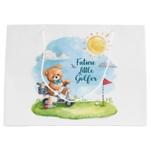 Golf Kleiner Golfer Baby Junge fährt Golfwagen Große Geschenktüte