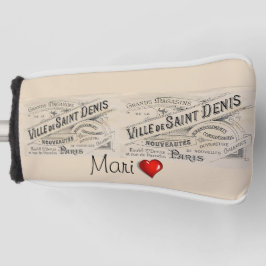 Golf Kopfbedeckung Beige Paris Frankreich Rotes He Headcover