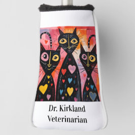 Golf Kopfbedeckung Tierarzt Katzen Tiere Headcover
