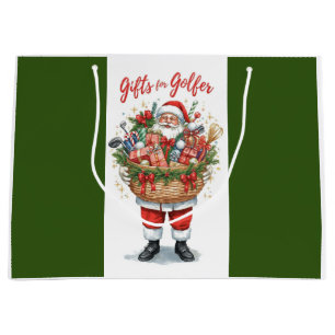 Golf-Korb und Weihnachtsmann für Golfer Große Geschenktüte