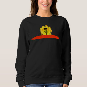 Golf-Körbe Silhouette mit Sonnenuntergang Sweatshirt