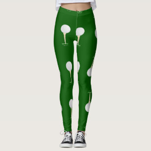 Golf-Kugeln Muster auf Grün Leggings