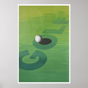 Golf Kunst Sportposter Golfer Druck Büro Poster