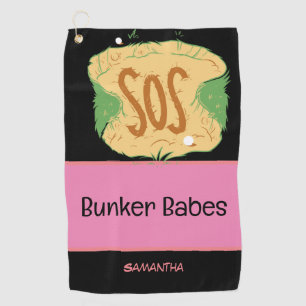 Golf Lady Frau Bunker Babes Golfhandtuch