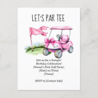 Golf Lass Par Tee mit Golfflagge auf grün