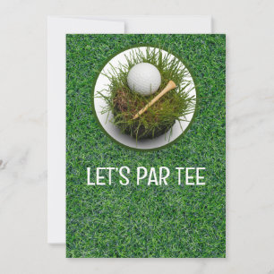 Golf Lass uns Abschlag  Einladung