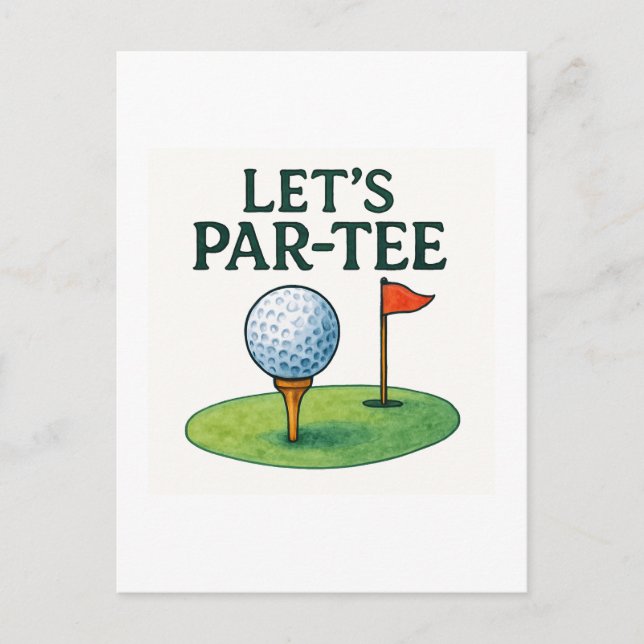 Golf Lass uns ein Golfabschlag für den Golfer mach Postkarte (Vorderseite)