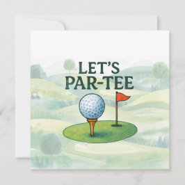 Golf Lass uns eine Par-Tee-Party feiern Golf-Thema Einladung