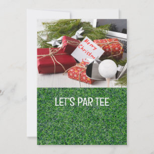 Golf Lassend Par Tee zu Weihnachten Einladung