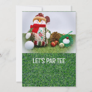 Golf Lassend Par Tee zu Weihnachten Einladung