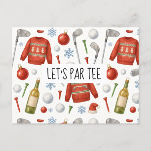 Golf Lass's Par Golf Party zum Thema Golfer Postkarte