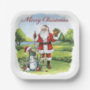 Golf Lass's Par tee Weihnachten Gedicht für Golfer Pappteller