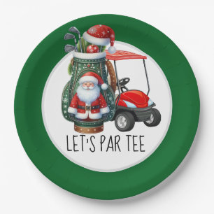 Golf Lass's Par tee Weihnachten Gedicht für Golfer Pappteller