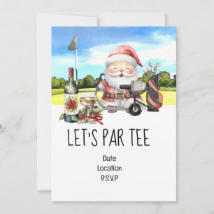 Golf Lass's Par tee Weihnachtsfest Party für Golfe Einladung