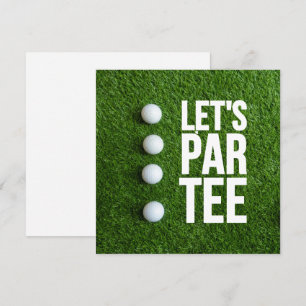 Golf Lasst uns Abschlag spielen Feiertagskarte