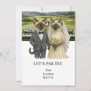 Golf Lasst uns Par-tee feiern für Katzenliebhaber Einladung