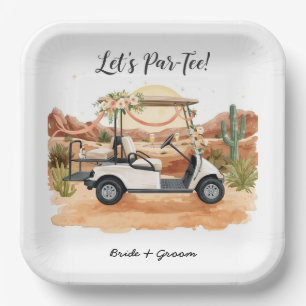 Golf Lasst uns Par-Tee feiern! Golf-Hochzeit in Ar Pappteller