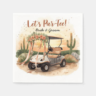 Golf Lasst uns Par-Tee feiern! Golf-Hochzeit in Ar Serviette