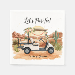 Golf Lasst uns Par-Tee feiern! Golf-Hochzeit in Ar Serviette