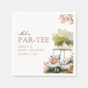 Golf Lasst uns Par-tee feiern Mädchen-Baby-Party Serviette