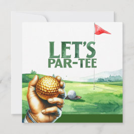Golf Lasst uns Par-Tee Putting Green Party Einladung