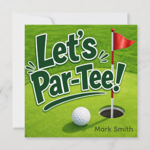 Golf Lasst uns Par-Tee Putting Green Party Einladung