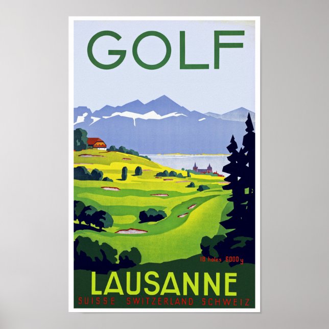 Golf ~ Lausanne Poster (Vorne)