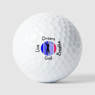 Golf leben, träumen, atmen golfball