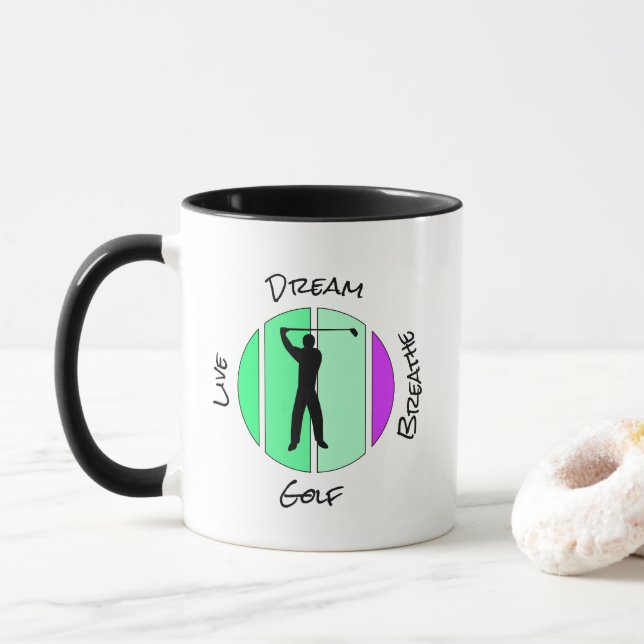Golf leben, träumen, atmen tasse (Mit Donut)