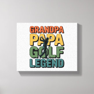 Golf Legend Grandpa Papa Leinwanddruck