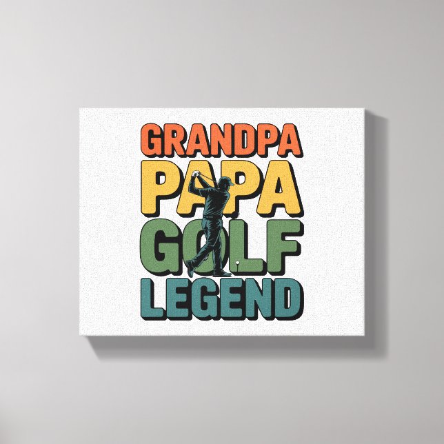 Golf Legend Grandpa Papa Leinwanddruck (Vorderseite)