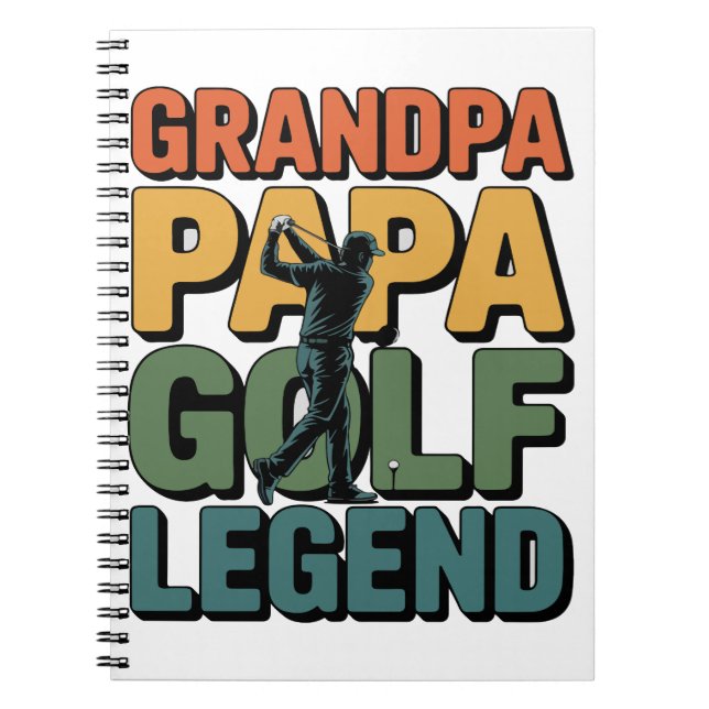 Golf Legend Grandpa Papa Notizblock (Vorderseite)