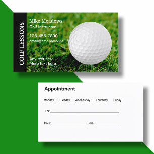 Golf-Lehrer-Termin-Geschäftskarten Visitenkarte