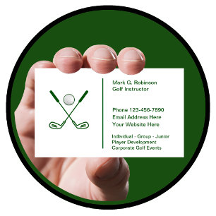Golf-Lektionen Logo Design Visitenkarte