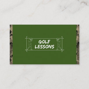 Golf Lessers Lehrer Lehrer Trainer Camouflage Visitenkarte