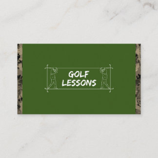 Golf Lessers Lehrer Lehrer Trainer Camouflage Visitenkarte