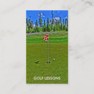 Golf Lessons helle Szene benutzerdefinierte Visite Visitenkarte